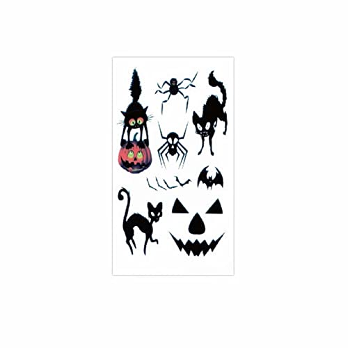 Halloween Kostüm Damen Hexenkostüm Teufel Y26K Wasserdichter Schweiß-lustiger Cartoon-Hut Einweg-Halloween-Kinder-Aufkleber Papier Punker Kostüm Männer (L, One Size) von ADMAY