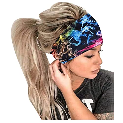 Winter Geschenk Beliebtes Festival y*2*k Bandana Frauen Wrap Stirnband Stirnband Elastisches Stirnband Haar Druck Stirnband Schleife Stirnband Frauen (Mehrfarbig, Einheitsgröße) von ADMAY