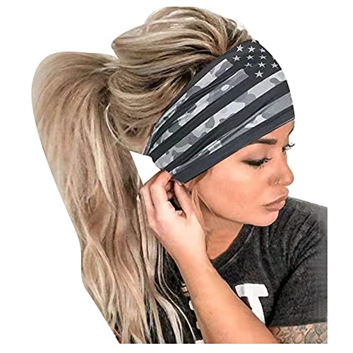 Wintergeschenk Beliebtes Festival y*2*k Bandana Frauen Wrap Stirnband Stirnband Elastisches Stirnband Haardruck Stirnband Schleife Stirnband Damen (Schwarz, Einheitsgröße) von ADMAY