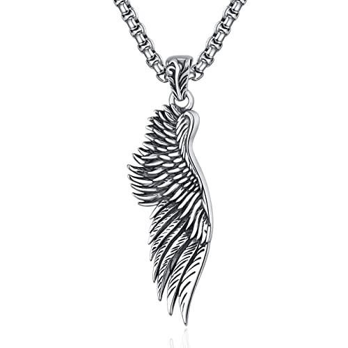 ADMETUS Flügel Anhänger Sterling Silber Engelsflügel Kette Herren Schutzengel Anhänger Schmuck Flügel Geschenk für Herren Männer von ADMETUS