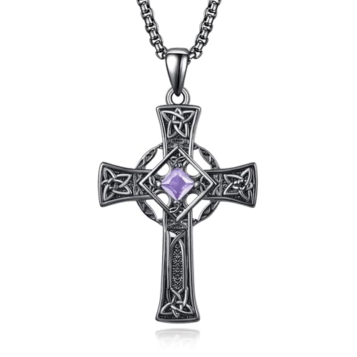 ADMETUS Schwarz Keltisches Kreuz Anhänger Silber 925 Juni Geburtsstein Kette Schwarz Keltischer Kreuz Kette mit Geburtsstein Schmuck Geschenke für Herren ADMETUS Schwarz Keltisches Kreuz Anhänger Silber 925 Juni Geburtsstein Kette Schwarz Keltischer Kreuz Kette mit Geburtsstein Schmuck Geschenke für Herren von ADMETUS