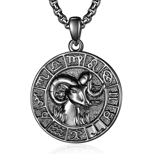 ADMETUS Sternzeichen Widder Anhänger Kette Schwarz Widder Halskette Herren Tierkreiszeichen Anhänger Schmuck Sternzeichen Konstellation Kette Geschenke für Männer ADMETUS Sternzeichen Widder Anhänger Kette Schwarz Widder Halskette Herren Tierkreiszeichen Anhänger Schmuck Sternzeichen Konstellation Kette Geschenke für Männer von ADMETUS