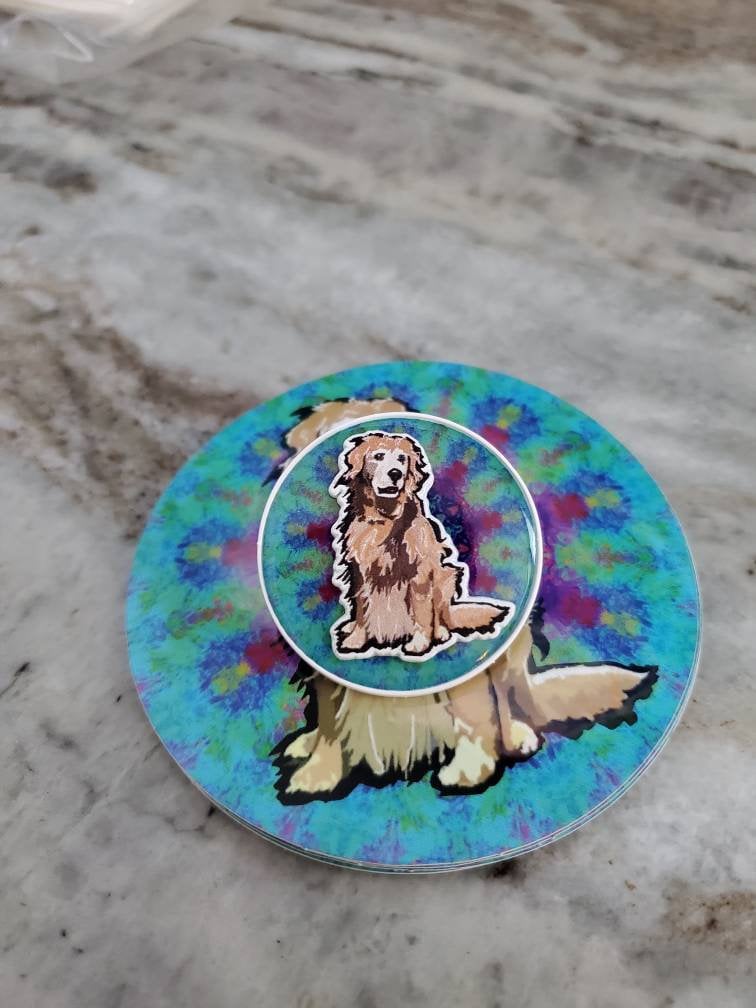 Adnb Golden Retriever Pin Oder Sticker von ADNBRAHHH