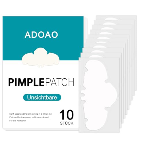 Pickel Pflaster Pimple Patches für Nasen, XL Hydrokolloid Anti Pickel Patches,Unsichtbare Anti-Akne Pflaster,Spotabdeckung mit Teebaumöl, Salicylsäure Anti Akne-Patch von ADOAO