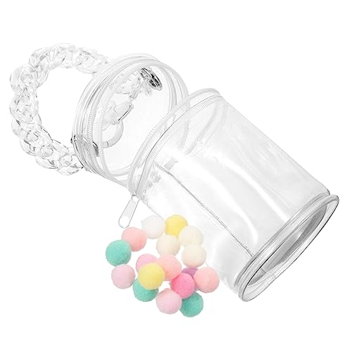 ADOCARN 1 Satz Durchsichtiger Schaubehälter Träger Anzeige Süße Tasche Klarer Kosmetikkoffer Produkte Zubehör Geldbörse Taschen Babyfigur Puppe Dessous-Tasche Zinklegierung von ADOCARN