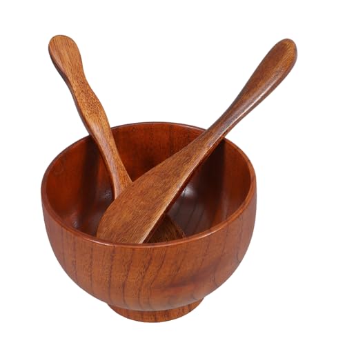 ADOCARN 1 Satz Holz mit Schüssel Spatel und Löffel Natürliche Diy Hautpflege für Effektive für Einsatz zu Hause Salon um Optimale Ergebnisse zu Erzielen von ADOCARN