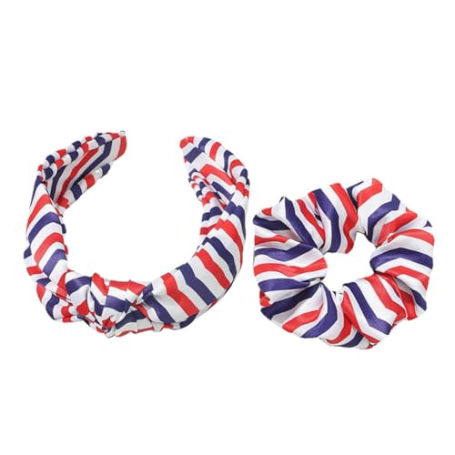 ADOCARN 1 Satz Stirnband mit amerikanischer Flagge Amerikanische Flagge Haarband Haargummi mit USA-Flagge 4. Juli Haargummis breite Stirnbänder Mädchen Haarring Halter Haarschmuck Fräulein von ADOCARN