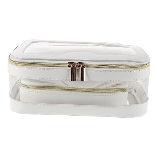 ADOCARN Transparente Kosmetiktasche Für Reisen Großer Stauraum Leicht Und Tragbar Für Make-up Und Toilettenartikel Für Damen Und Herren von ADOCARN