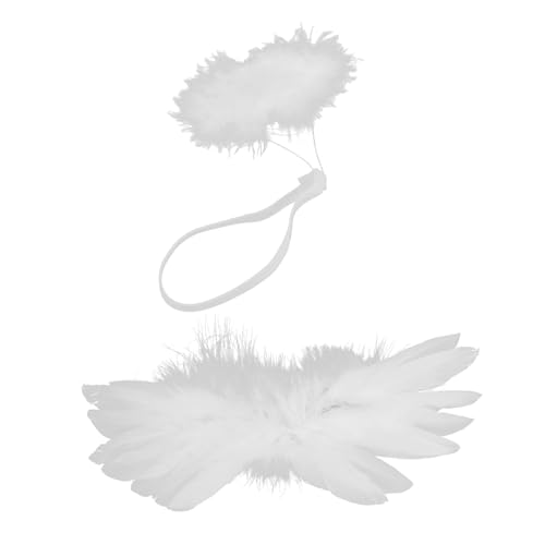 ADOCARN Miniatur Diy-kunsthandwerk Puppen-cosplay-zubehör Modische Federflügel Dekoration Für Puppenkostüme Kleine Requisiten Für Basteln Stilvolle Puppen-engelsflügel Winzige von ADOCARN