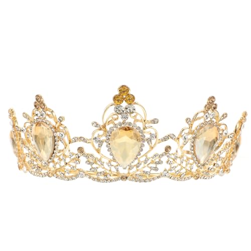 ADOCARN 1 Stück Alte Krone Haarschmuck Für Damen Vintage Prinzessin Tiara Krone Für Mädchen Hochzeitskopfschmuck Für Die Braut Retro- Brautkronen Hochzeit Diademe Legierung Golden ADOCARN 1 Stück Alte Krone Haarschmuck Für Damen Vintage Prinzessin Tiara Krone Für Mädchen Hochzeitskopfschmuck Für Die Braut Retro- Brautkronen Hochzeit Diademe Legierung Golden von ADOCARN