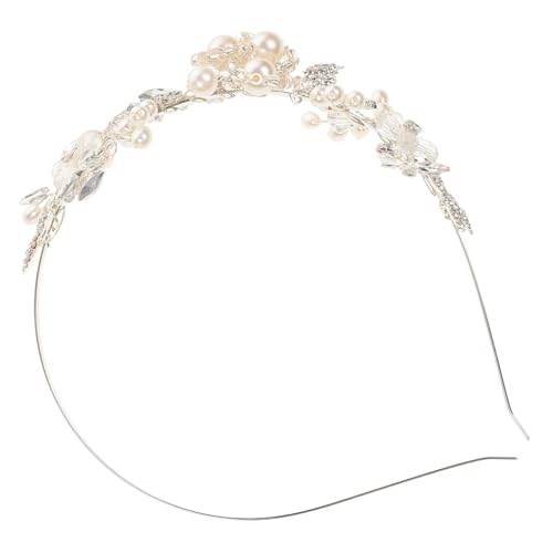 ADOCARN Perlen Stirnband Für Braut Zarter Haarschmuck Hochzeit Kopfschmuck Perlen Braut Haarschmuck Damen Stirnband Zur Hochzeit von ADOCARN