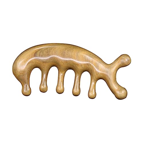 ADOCARN 1 Stück Massagekamm aus Sandelholz Einfacher für Kopfhautmassage Langlebig und Angenehm für Herren zur Anwendung zu Hause Salon Entspannende Akupunktur Massage von ADOCARN