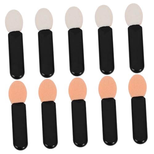 ADOCARN 10 Stück Teiliges Mini Eyeshadow Pinselset Weiche Schwämme Kompakt und Reisefreundlich Sanfte Applikation für Lidschatten Eyeliner und Concealer Langlebig und Angenehm für Damen von ADOCARN