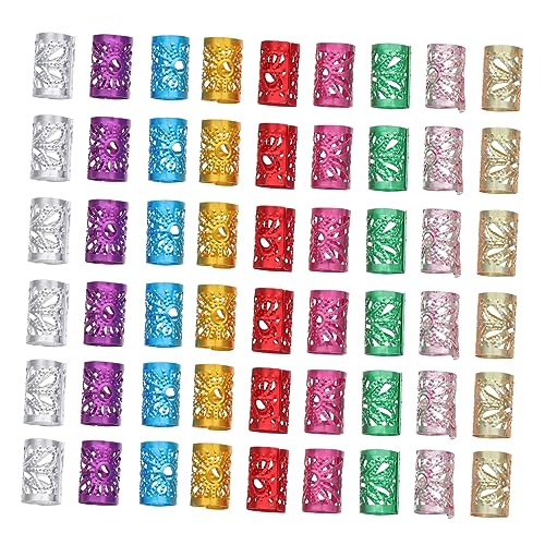 ADOCARN 100stücke Haarperlen Für Dreadlocks Und Zöpfe Bunte Haarverlängerungsringe Für Kreative Frisuren Und Haarschmuck von ADOCARN