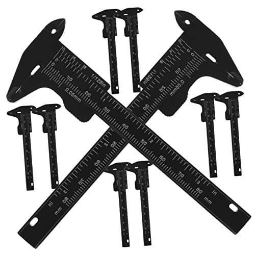 ADOCARN 10St Lineal für Augenbrauentattoos Gestalter geflügelter Eyeliner-Stempel Wimpernlift-Set blacki blackh werkzeug Messschieber für Augenbrauen Messlineale für Augenbrauen Plastik von ADOCARN