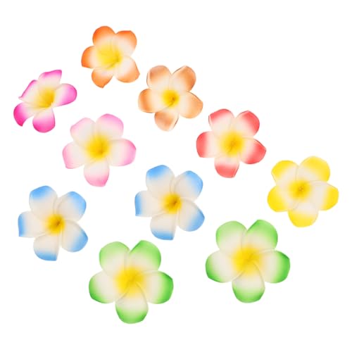 ADOCARN 10stücke Blumen-haarspangen Mit Plumeria-blüten Kunstblumen-haarnadeln Für Damen Hawaii-haarschmuck Für Strand Und Sommerveranstaltungen Kleine Bunte Haarspangen Für Frauen von ADOCARN