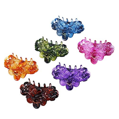 ADOCARN 12stücke Haarklammern Für Frauen Und Mädchen Große Krallen-form Bunte Kunststoff-klammern Rutschfester Griff Haar-accessoires Mit Zahnstruktur Uv-beständig Und Stoßfest von ADOCARN