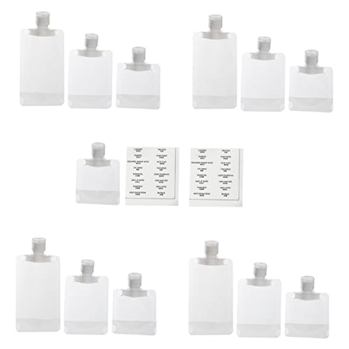 ADOCARN 14 Stück Kosmetiktaschen für Reisen Unterpacktaschen für Lotion Shampoo Creme für Damen Leicht Luftdicht und Einfach zu Befüllen von ADOCARN