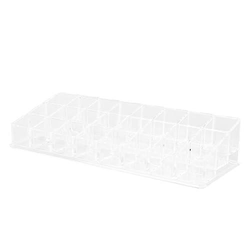 ADOCARN 1stück Lippenstift Organizer Mit Fächern Transparente Aufbewahrungsbox Für Nagellack Kosmetik Und Make-up Praktischer Schminktisch Organizer Für Zuhause Geschäft Robust Und von ADOCARN