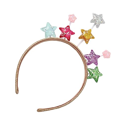 ADOCARN 1stk Weihnachtsstirnband Star-kopf-bopper Kopf Boppers Haarschleife Mit Paillettenstern Cartoon-star-stirnband Pailletten-stern-stirnband Heiligenschein Prinzessin Eisen Mädchen von ADOCARN