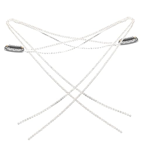 ADOCARN 2stücke Haarketten Mit Fransen Für Frauen Elegante Haarschmuck-accessoires Mit Strass Für Zöpfe Und Dreadlocks Für Kreative Frisuren von ADOCARN