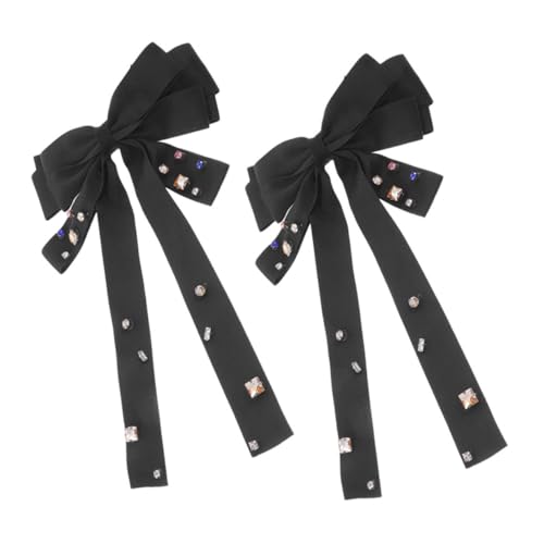 ADOCARN 2stücke Große Haarspangen Mit Schleife Haarspangenschleifen Für Damen Haarnadeln Mit Metallschleife Dekoratives Zubehör Für Pferdeschwanz Hochzeit Party Alltag von ADOCARN