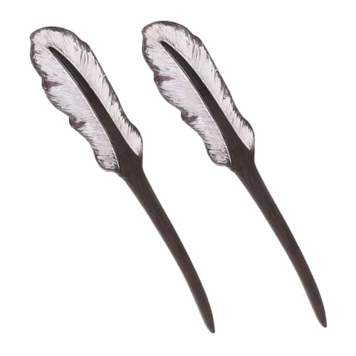 ADOCARN 2 Stück Haarnadel Haarknotennadeln Holz Geschnitzte Haarstöcke Chinesischer Traditioneller Kopfschmuck Haarstyling-sticks Haarbrötchenhalter Retro-haargabeln Hölzern Violett von ADOCARN