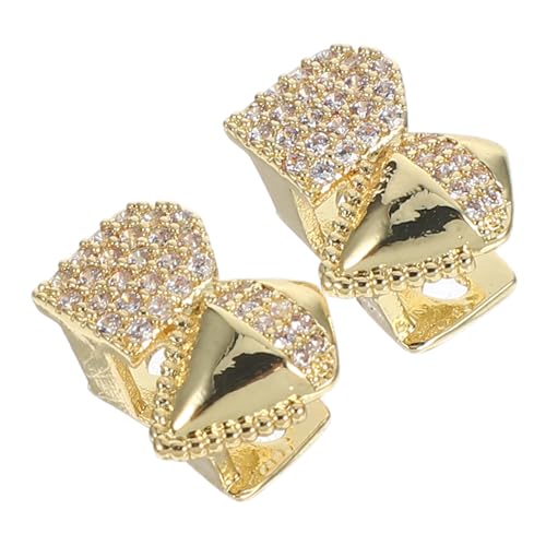 ADOCARN 2 Stück Hip Hop Zahngrills: Halloween Zahngrills mit Strasssteinen - Hip Hop Zahnkappen - Halloween Cosplay Schmuck - Goth Kostümzubehör von ADOCARN