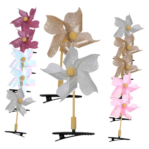 ADOCARN 20stücke Teiliges Windrad-haarspangen Für Mädchen Glitzernde Haarschmuck-accessoires Für Kostüme Und Partys Sicher Und Niedlich Für Alltag Verschiedenen Farben Erhältlich von ADOCARN