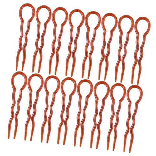 ADOCARN 24 Stück Teiliges U Förmiges Haargabel für Frauen Schnelle Frisurhilfe Komfortabel und Modisch für Hochzeiten Partys und Alltag Braune Haarschmuck Accessoires von ADOCARN