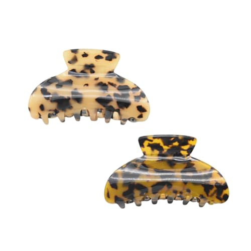 ADOCARN 2stücke Erwachsene Haar Krallen Leopard Clips Vintage Haar Clips Minimalistischen Kopfschmuck Aus Acetatplattenmaterial Langlebig Und Praktisch Für Frauen Und Mädchen von ADOCARN