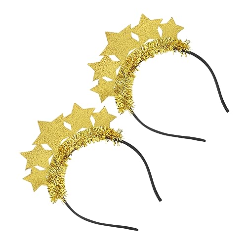 ADOCARN 2pcs Party Spiel Haarband Goldene Haar Decor Zubehör Geometrische Form Headwear von ADOCARN