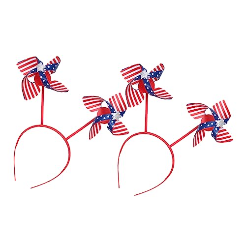 ADOCARN 2 Stücke Unabhängigkeit Tag Windmühle Haar Hoops Für Sicher Material Kopfschmuck Requisiten von ADOCARN