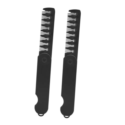 ADOCARN 2stücke Faltbarer Haarkamm Für Männer Und Teiliges Breiter Und Feiner Zahn Tragbares Styling-werkzeug Für Reisen Kompakter Kamm Für Täglichen Gebrauch Design von ADOCARN