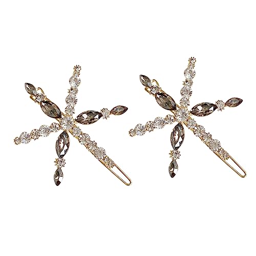 ADOCARN 2stücke Teiliges Schneeflocken Haarklammern Mit Strasssteinen Elegante Alloy Haarspangen Für Weihnachten Festliche Haaraccessoires Für Frauen Und Mädchen von ADOCARN