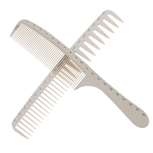 ADOCARN 2st Abgestufter Haarkamm Haarkämme Für Damen Dekorativ Zubehör Für Trimmer Zählkamm Rasierkamm Textmarker Friseurschere Mini-haarbürste Haarbürste Für Männer Abwehren Fön Abs Weiß von ADOCARN