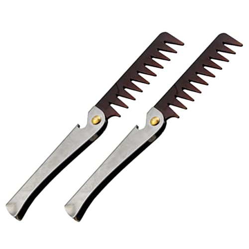 ADOCARN 2stücke Klappkamm Für Männer Haarkamm Aus Edelstahl Kompakter Reisekamm Für Gepflegtes Haar Und Bart Tragbar Und Leicht von ADOCARN