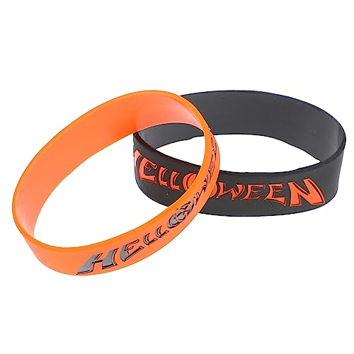 ADOCARN 2st Halloween Silikon Armband Halloween-dekor Halloween-armbänder Aus Silikon Metalldekor Sportarmbänder Bulk-armband Silikonarmbänder Sportdekor Mode Kürbis Kind Kieselgel von ADOCARN