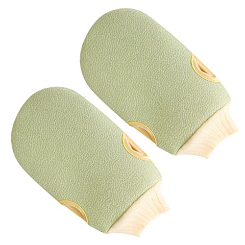 ADOCARN 2st Massagehandschuh Für Den Rücken Körperpeeling Peelinghandschuh Für Abgestorbene Haut Peeling-handschuhe Tücher Schrubben Maske Schrubbhandschuh Kopfhautbürste Handtuch Green von ADOCARN