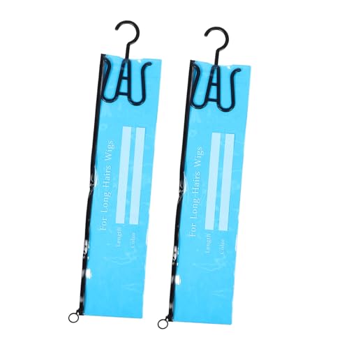 ADOCARN 2stücke Aufbewahrungstasche Für Perücken Mit Haken Wasserdichtes Pvc-material Organizer Für Haarverlängerungen Und Perückenhalter Zum Schutz Und Ordnung Von Haarteilen von ADOCARN