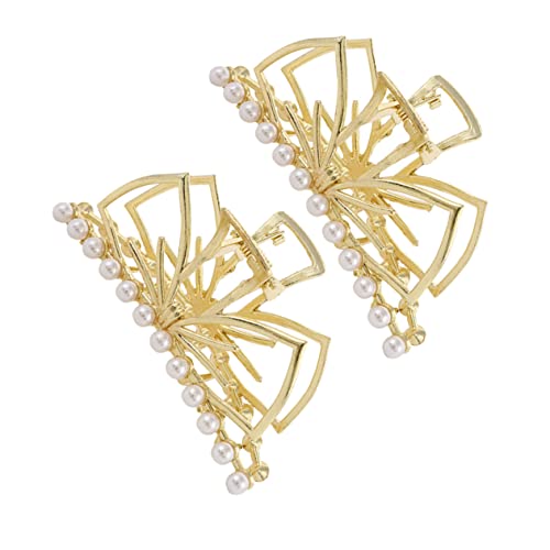 ADOCARN 2stücke Elegante Perlen Haarklammer Aus Haarspange Für Damen Für Verschiedene Frisuren Und Anlässe Langlebig Und Modisch Perfektes Für Mütter Und Freundinnen von ADOCARN