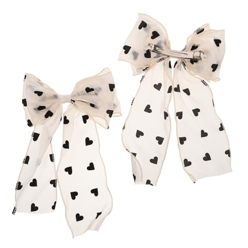 ADOCARN 2stücke Große Haarspangen Mit Schleife Und Band Haarnadeln Für Mädchen Stabiler Netzband-finish Vielseitig Für Verschiedene Frisuren von ADOCARN