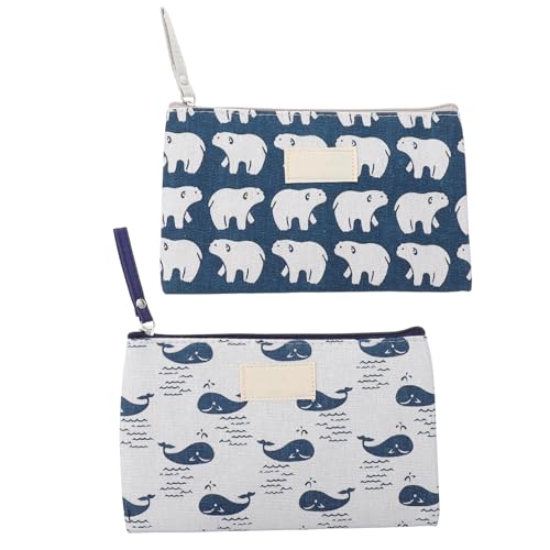 ADOCARN 2stücke Kosmetik-Aufbewahrungstasche Aus Canvas Für Reisen Mit Reißverschluss Für Kleine Mädchen Und Damen Leicht Zu Reinigen Pflegen von ADOCARN