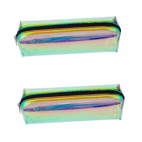 ADOCARN 2stücke Kosmetiktasche Mit Reißverschluss wasserdichte Stift-Pinsel-Tasche Aus PVC Tragbar Für Make-up Und Schreibwaren von ADOCARN