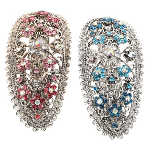 ADOCARN 2stücke Retro-haarspange Dekorative Haarspangen Für Damen Kleine Flache Haarspangen Aus Haarschmuck Für Damen Für Alltag Und Besondere Anlässe von ADOCARN