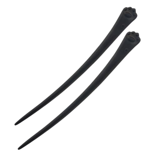 ADOCARN 2stücke Teilige Holz-haarstäbe Im Chinesischen Stil Katzenpfoten-design Haarnadel Für Frauen Antike Stil Essstäbchen-haarstab Handgefertigte Haarnadel Haarknotenhalter von ADOCARN