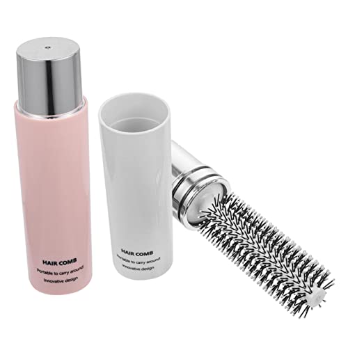 ADOCARN 2stücke Haarbürste Für Lockiges Haar Antistatische Styling-rollbürste Reise-haarbürste Mit Einziehbarem Roller Kreisbürste Für Frauen Und Männer Haarföhnbürste Für von ADOCARN