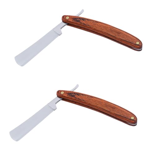 ADOCARN 2stücke Rasiermesser Vintage Mit Holzgriff Für Männer Rasieren Professioneller Bartrasierer Aus Sicher Und Langlebig Im Gebrauch von ADOCARN