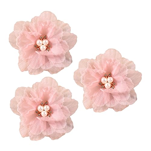 ADOCARN 3 Stück Faltende Blumen Haarspangen mit Perlen Mädchen Haarschmuck für Geburtstagsfeiern Hochzeiten und Besondere Anlässe von ADOCARN