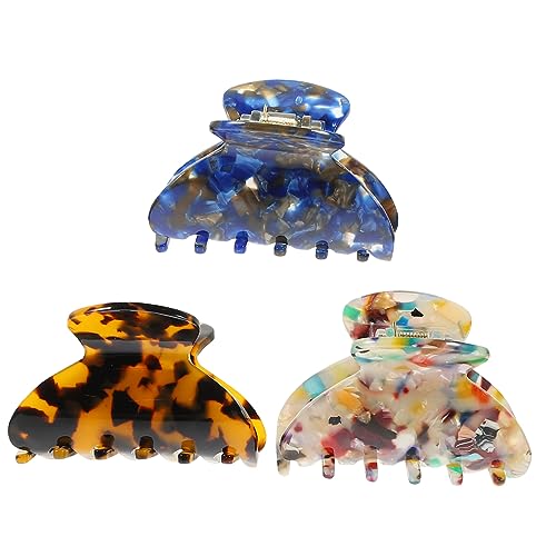 ADOCARN 3stücke Haarklammern Für Dünnes Haar Praktische Haarspangen Blumen Und Leopardenmuster Für Damen Und Mädchen Vielseitig Einsetzbar Für Alltag Und Besondere Anlässe von ADOCARN